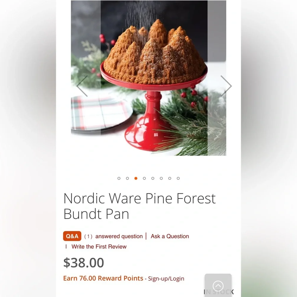 NORDIC WARE Holiday Tree Bundt Pan. Vintage